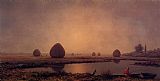 Martin Johnson Heade Canvas Paintings - Sunrise on the Marshes